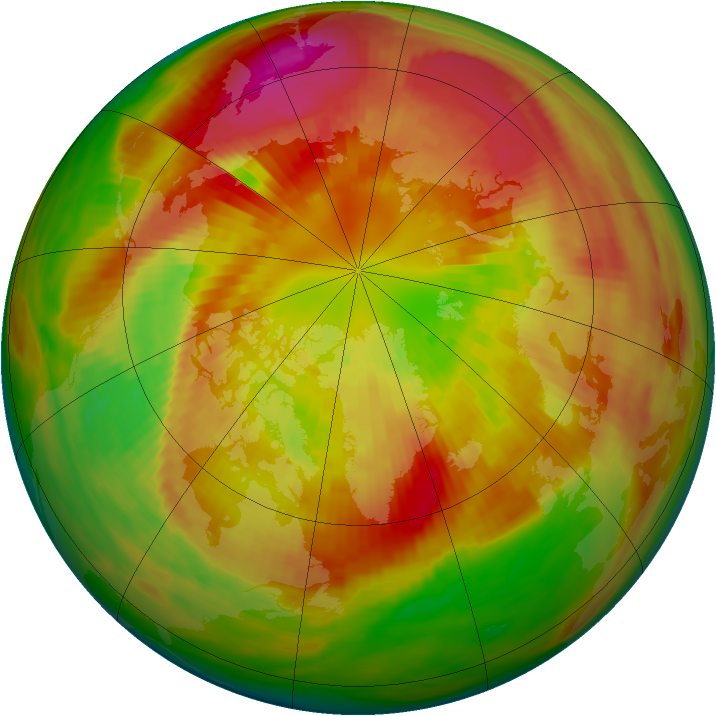 Arctic ozone map for 10 March 1982